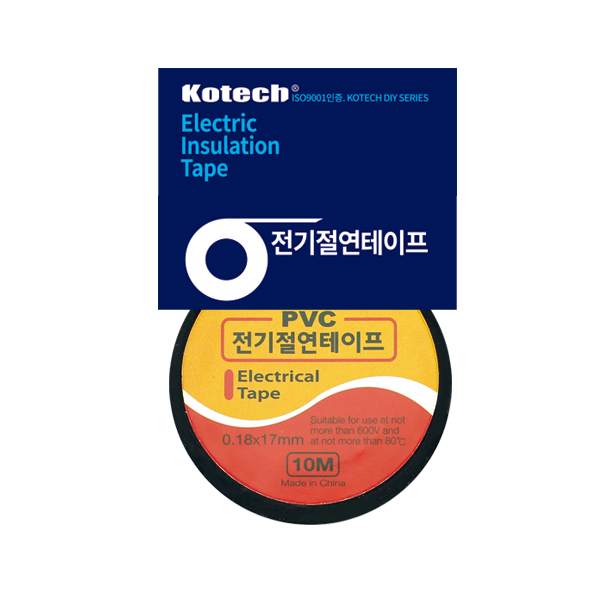 절연테이프 PVC 전기테이프 1P 18mmx10m 코텍 (1458) - 상품 이미지