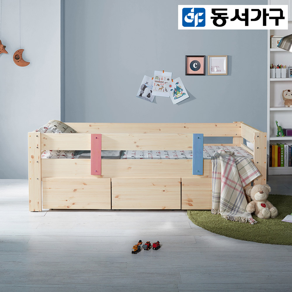 동서가구 소나무 원목 수납 벙커침대 - 상세 이미지 3