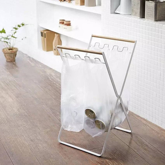 원목 접이식 봉투 거치대 걸이 종량제 렉 빌라 원룸 분리수거 함