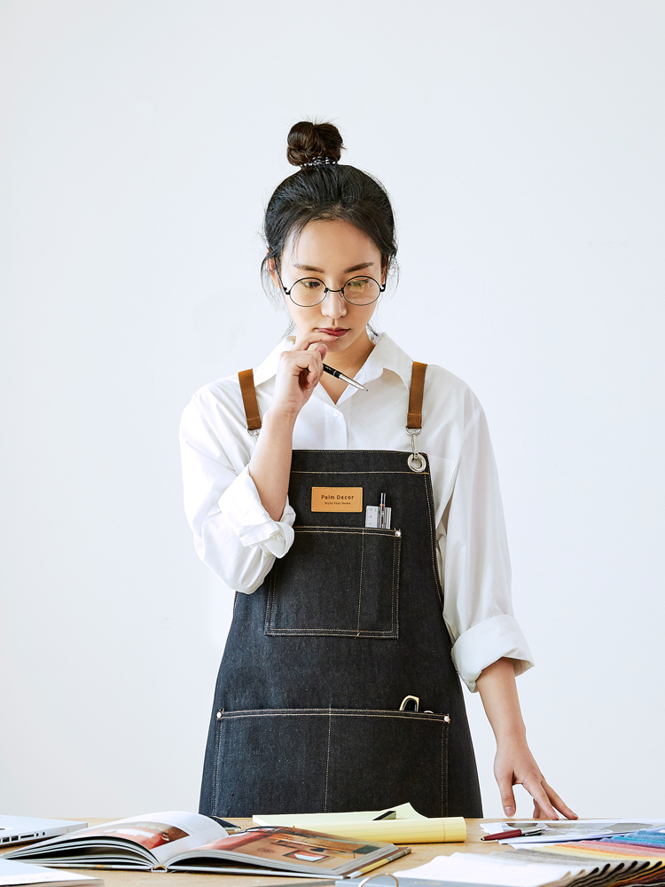 팜데코 웨스턴 데님 공방 앞치마 카페 바리스타 - 상세 이미지 2