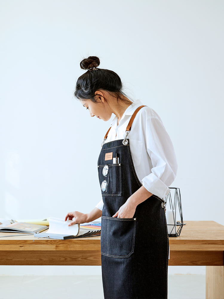 팜데코 웨스턴 데님 공방 앞치마 카페 바리스타 - 상세 이미지 3