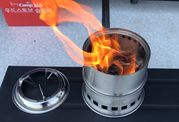[캠프365] 캠핑 불멍 화로대 우드스토브 미니화로 우드 차콜 스타터 스토브 휴대용