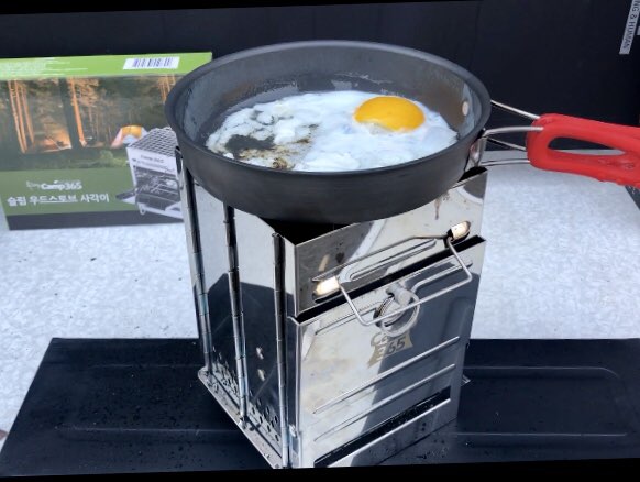 캠핑 미니 사각 우드스토브 요리화로대 불멍 가능 경량 휴대용 화목난로 백패킹화로대 미니화로대