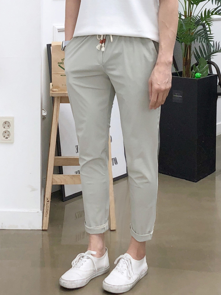 남자 냉장고바지 스판 밴딩 빅사이즈 여름 시원한 쿨 아이스 슬랙스