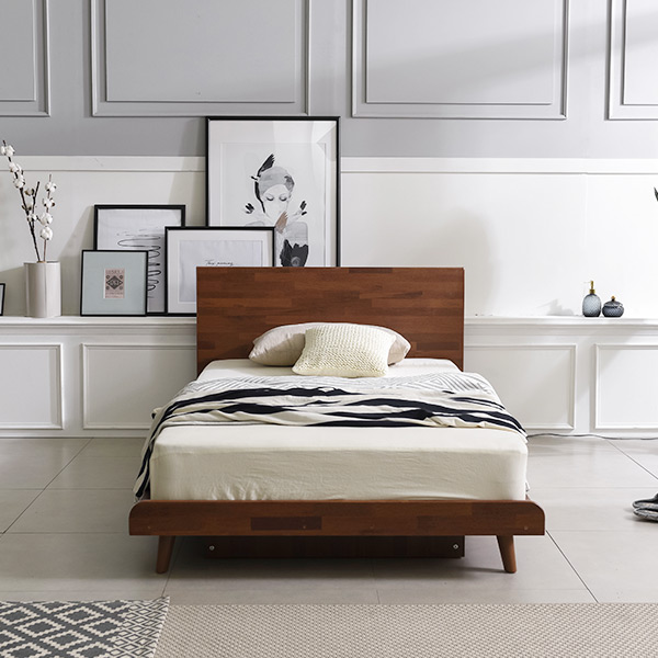 삼익가구 론다 멀바우 헤드리스 슈퍼싱글 침대 프레임SS / 매트리스 제외 - 상세 이미지 5