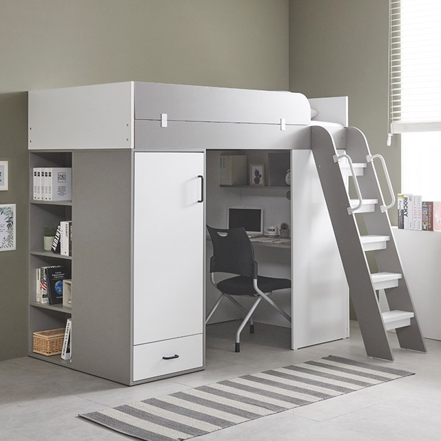 e스마트 하우스 독서실책상 벙커침대 + 매트포함