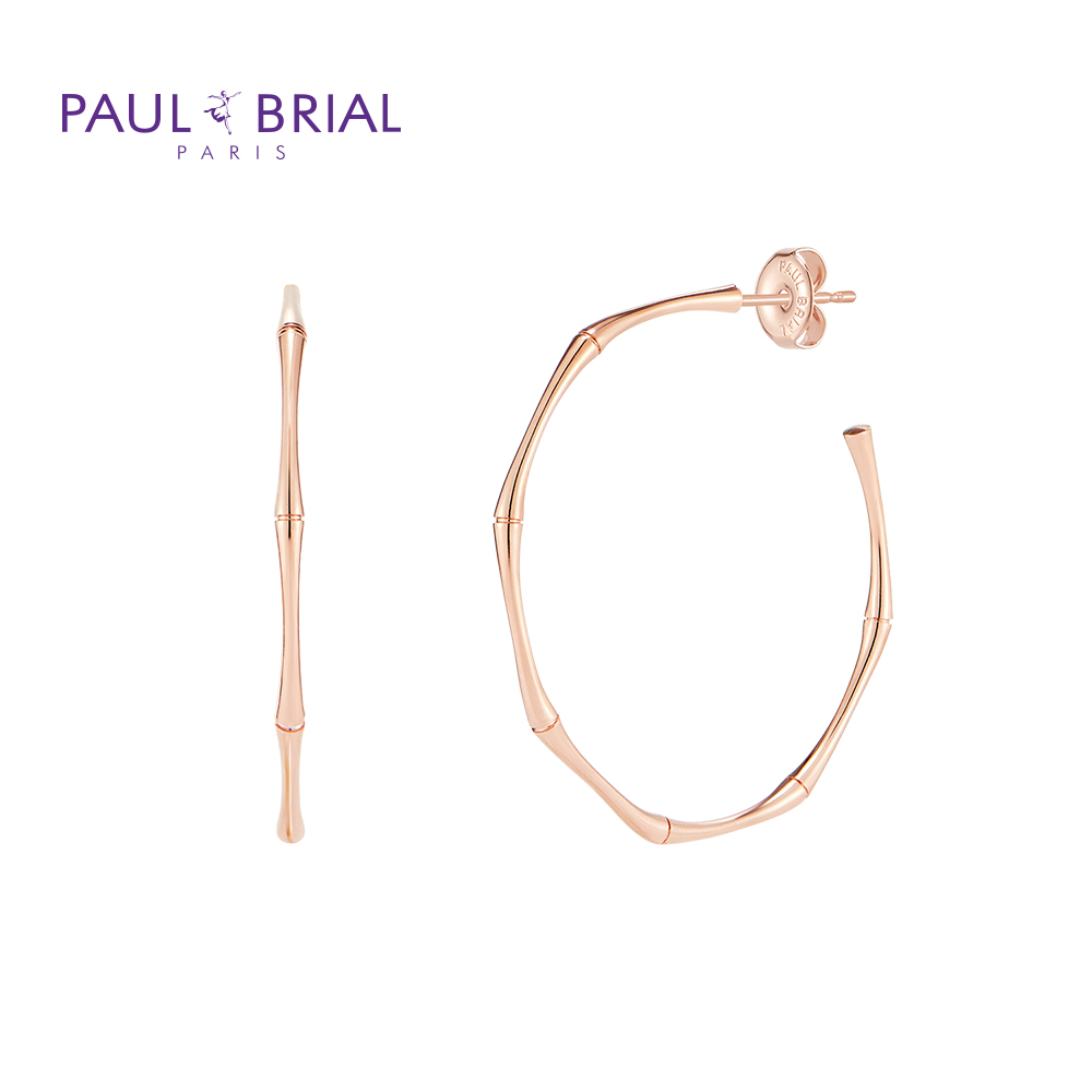 폴브리알 주얼리 뱀부 후프링 귀걸이 PYBE0099_BRASS - 메인 이미지