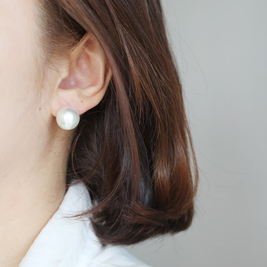 925실버 왕진주 귀걸이 16/14/12mm 혼주 한복 웨딩 촬영 결혼식 돌잔치 진주