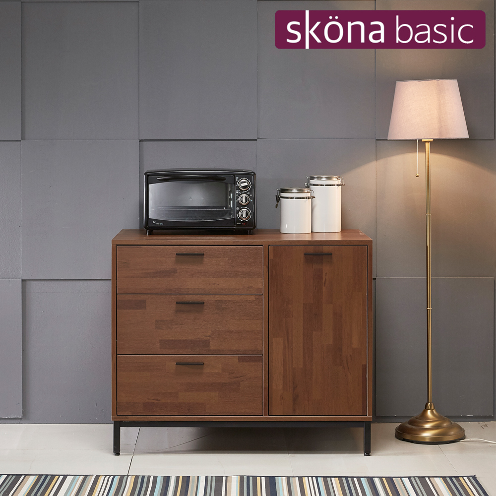 스코나 프라이 홈카페 속깊은 1000 철재 주방수납장 렌지대 냉장고장 부엌 틈새장 펜트리장