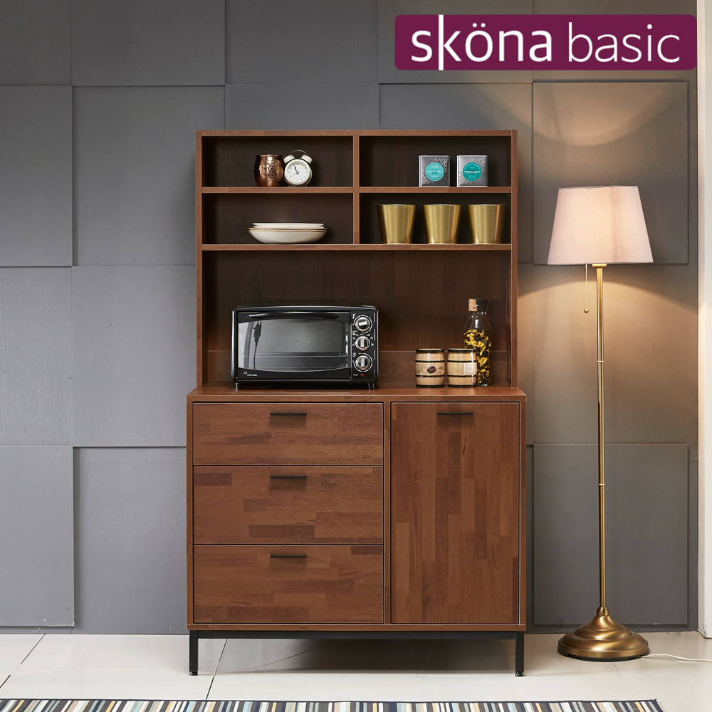 스코나 프라이 홈카페 1000 상부장 철재 주방수납장 세트 렌지대 냉장고장 부엌 틈새장