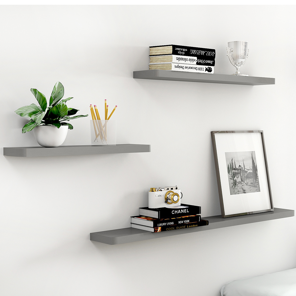 올리브 무지주 벽 벽걸이 인테리어 벽선반 그레이 콘크리트벽 400