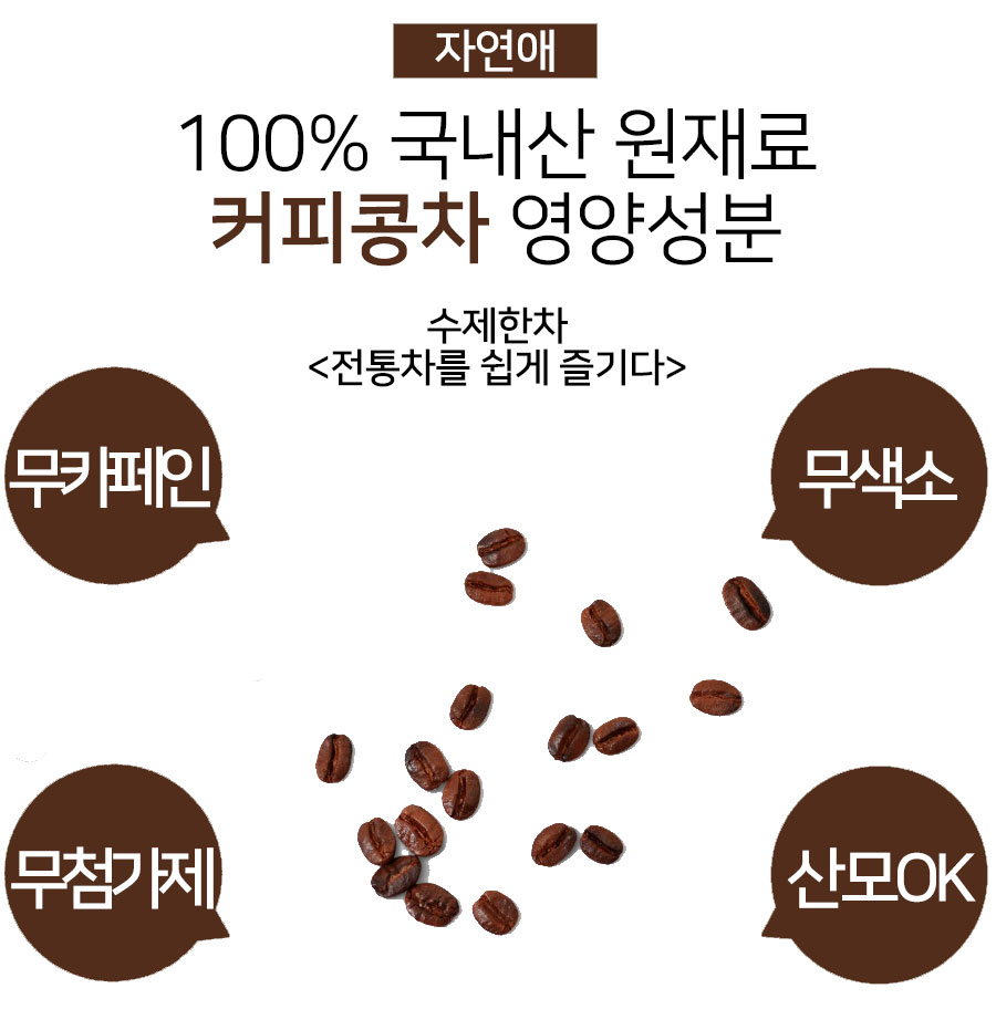 커피대신 디카페인 커피콩차 50티백 이미지 7