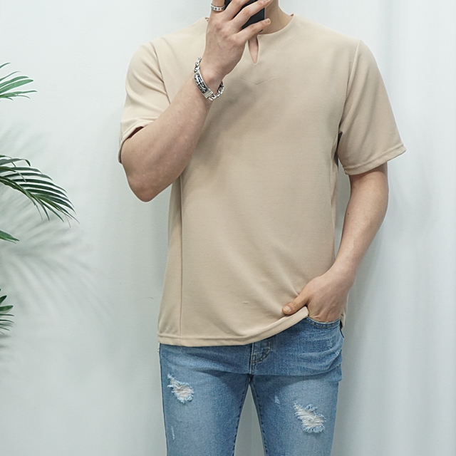 남자 로이 브이넥 반팔티셔츠 - 상세 이미지 3