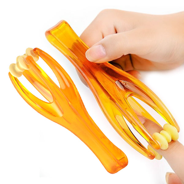 손가락 마사지기 OPP포장 핑거 마사지 핸드 롤러 안마기 손 지압기 맛사지기 엄지 검지 사이 지압 - 메인 이미지