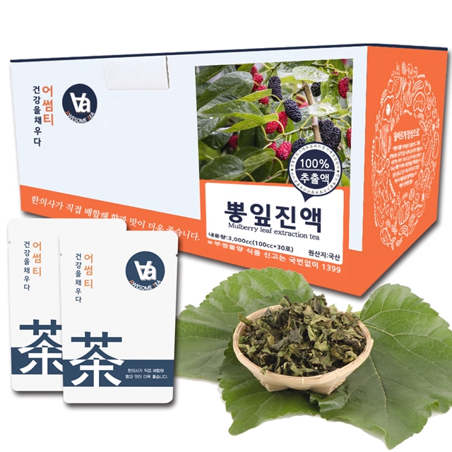 뽕잎즙 진액 (상엽) 국산 16시간 중저온추출 100ml x 30개입 - 상품 이미지