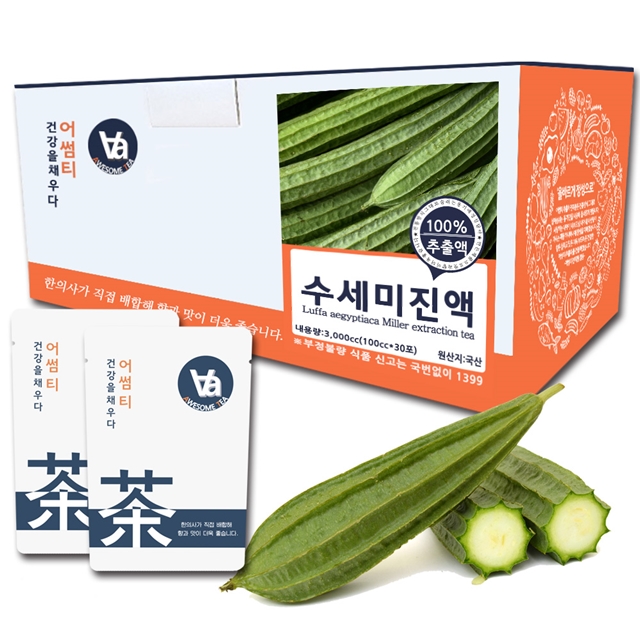 어썸티 국산 수세미즙 진액 엑기스 100ml x 30개입 - 상품 이미지