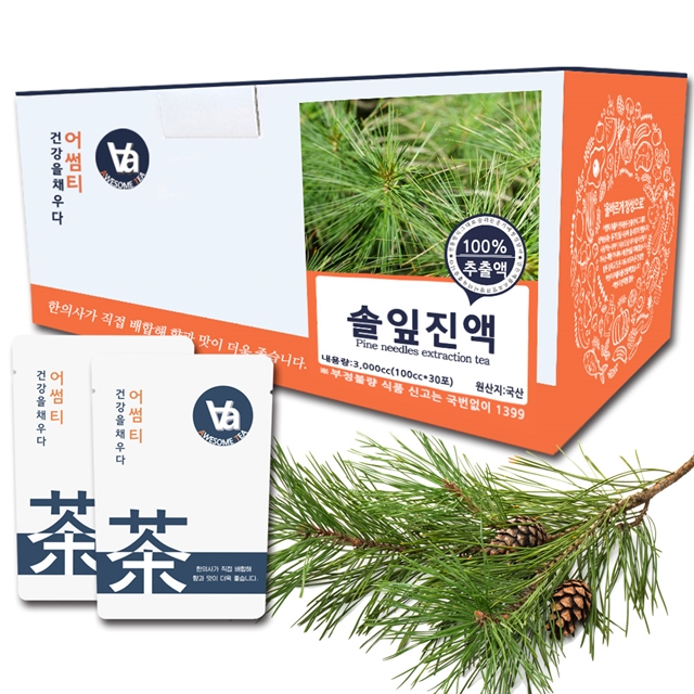 어썸티 국산 솔잎즙 진액 엑기스 100ml x 30개입 제품 이미지