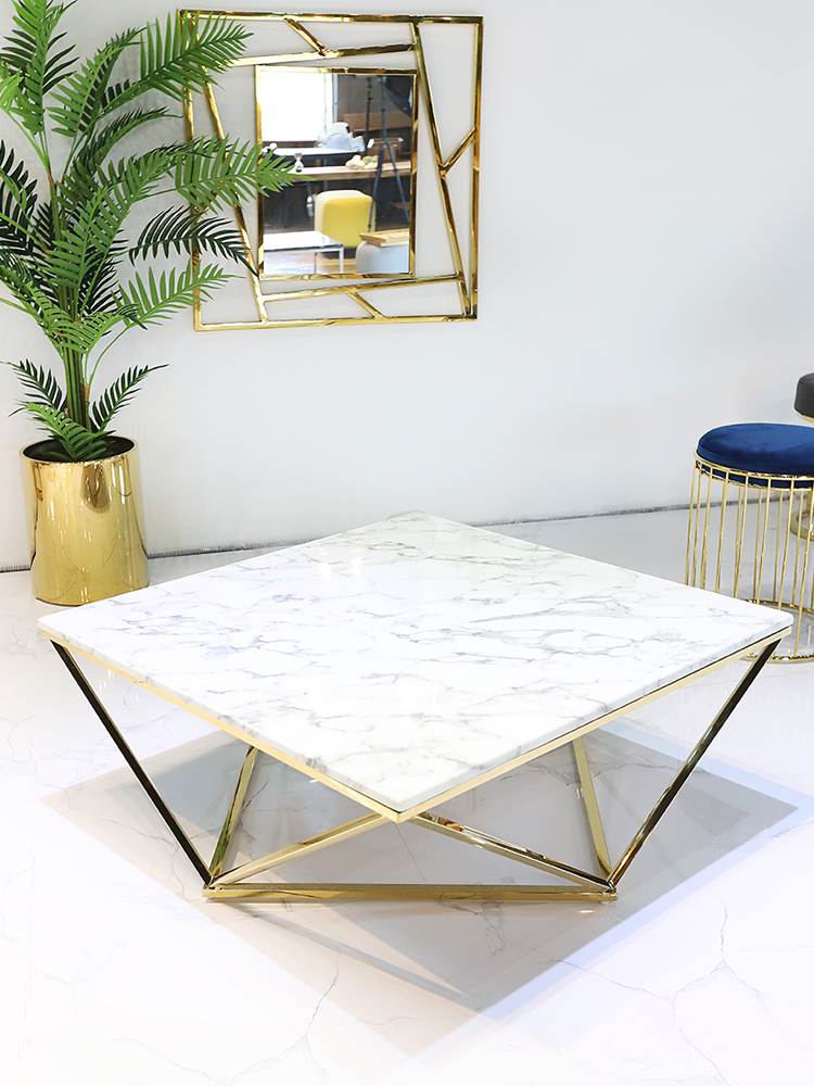 프랜시스 대리석 골드 인테리어 거실 좌탁 소파 테이블 SL056