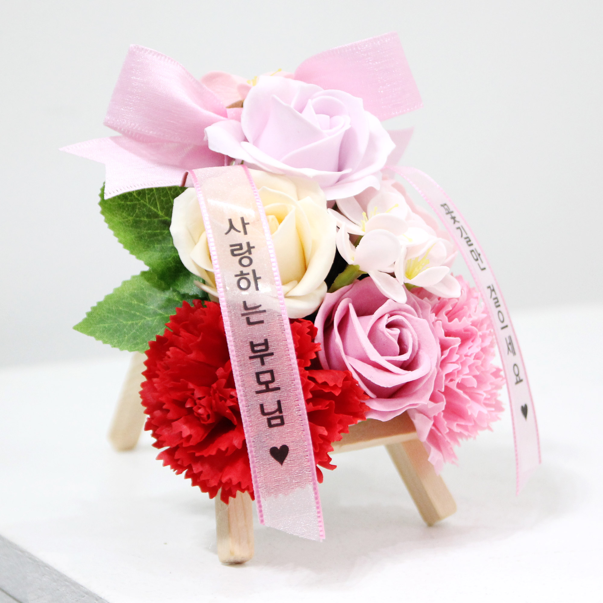 비누꽃 초미니화환 카네이션 부모님 명절선물 개업 생일 승진 선물