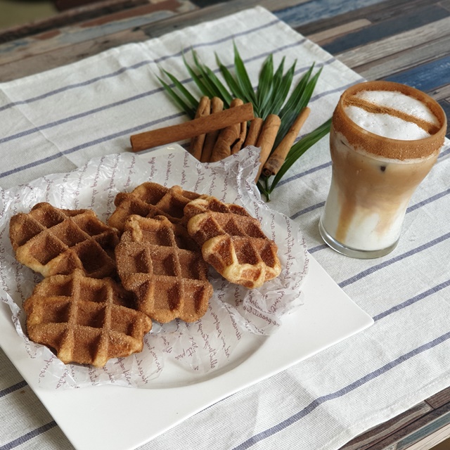 벨기에와플 시나몬 45g 10개입 어른간식 개별포장 아침식사대용 츄러스