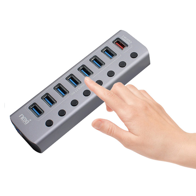 넥시 NX-U1008P USB3.0 7포트 충전 1포트 유전원 USB허브 NX809 - 상세 이미지 3