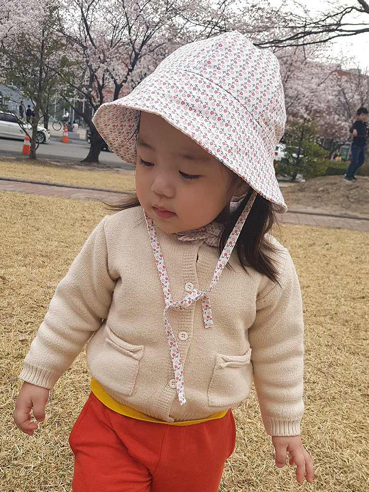 여름썬햇 유아 면벙거지 아기모자 - 상세 이미지 5