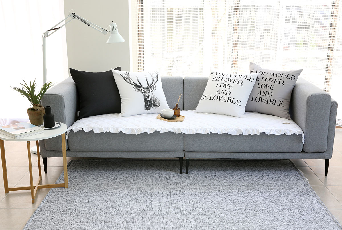 엠시베딩 알러지케어 쇼파패드 아이스 화이트 3인용