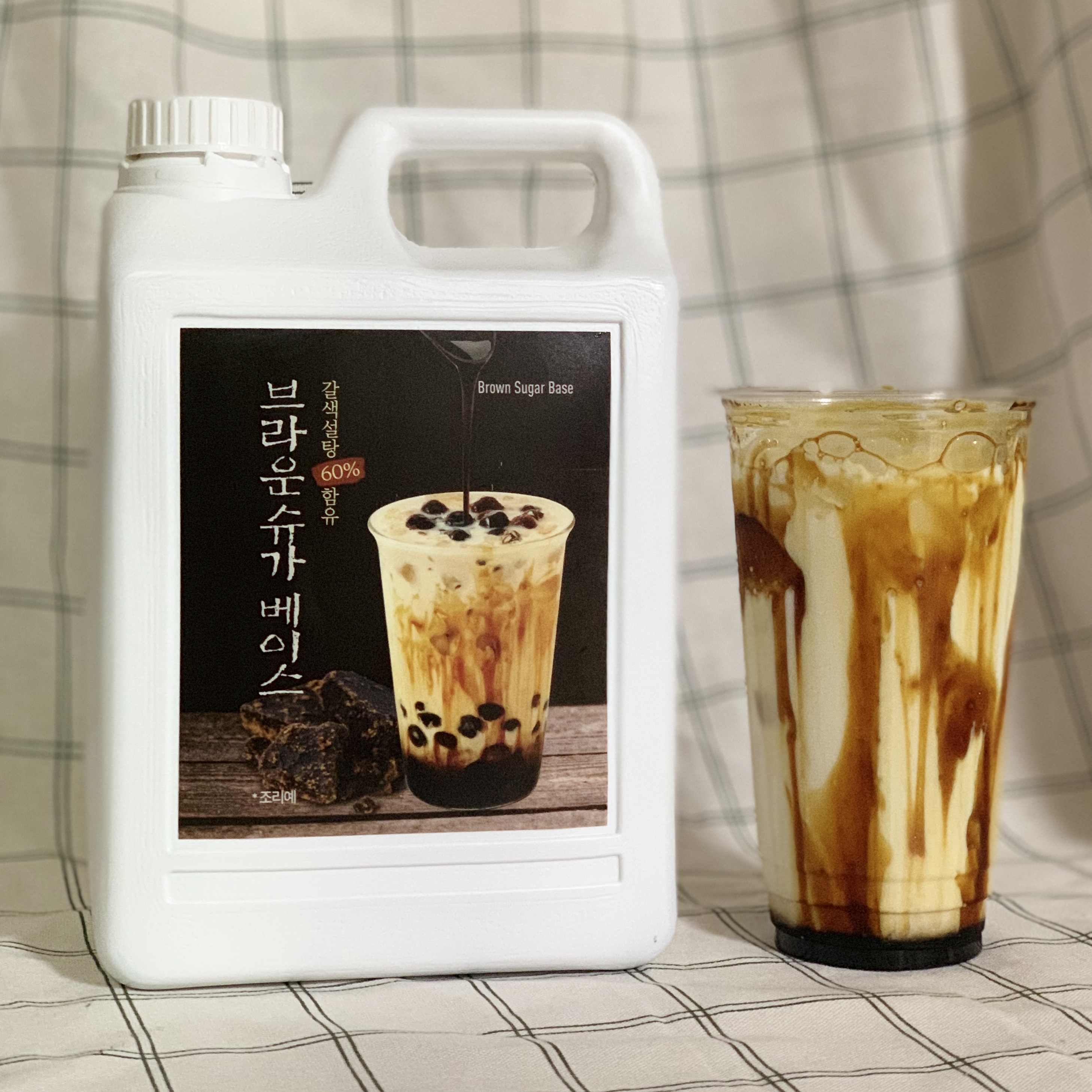 대만 흑당시럽 브라운슈가시럽 2.5kg 흑당버블티베이스+흘림방지 소스통 지원 이미지 3