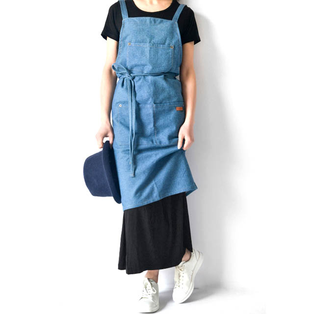 예쁜 데님 앞치마 카페 공방 주방용