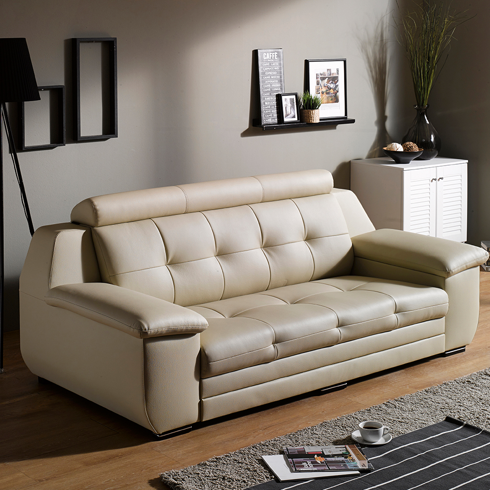 서광퍼니처 알토 이태리라텍스 천연가죽 3인 소파