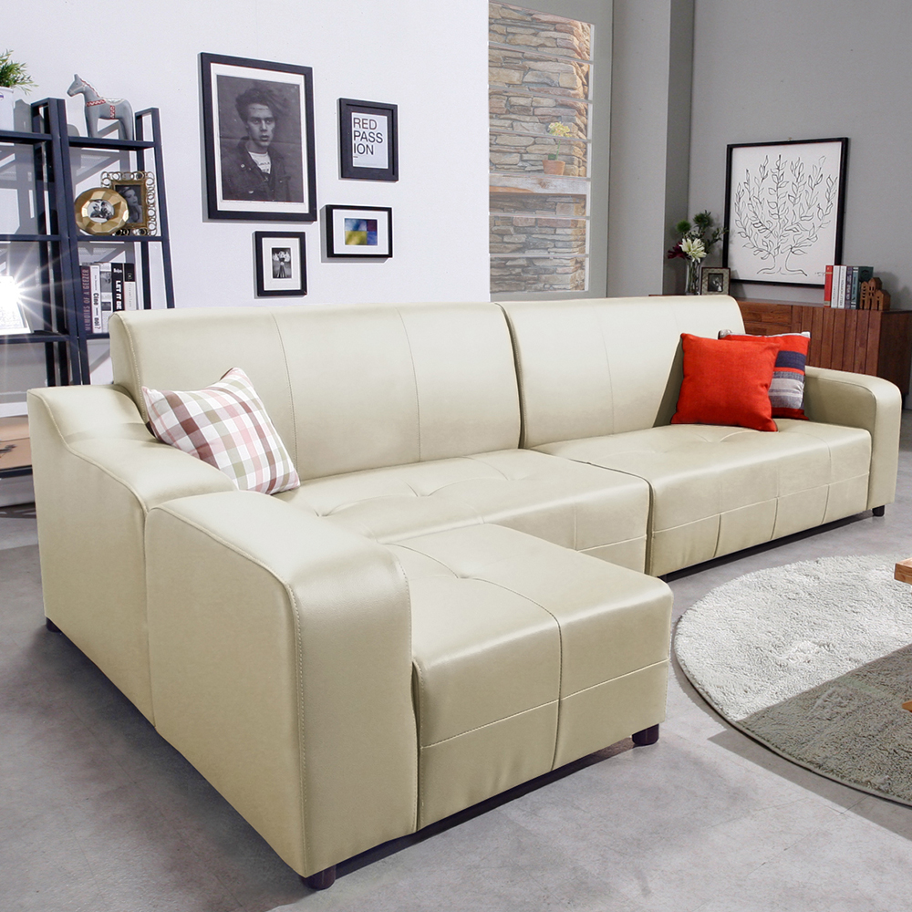 서광퍼니처 디노 CL라텍스 4인 소파+카우치형 스툴