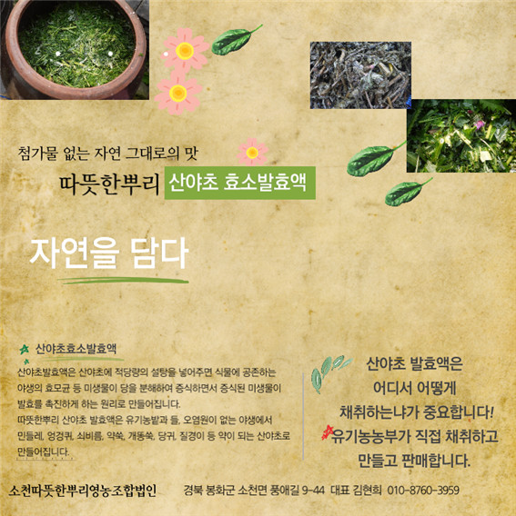 몸에 좋은 산야초효소 드시고 속편하게 사세요^^