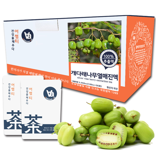 어썸티 국산 개다래즙 진액 엑기스 100ml x 30개입 - 상품 이미지
