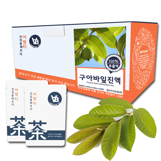 인도네시아 구아바잎 차 즙 진액 100ml x 30개입 - 상품 이미지