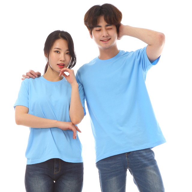 서빙유니폼(30수면)소라라운드반팔 단체티셔츠 식당유니폼 홀서빙복 - 상품 이미지