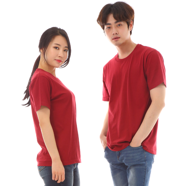 식당유니폼 (30수면)자주라운드 반팔면티셔츠 카페유니폼 서빙복 - 상세 이미지 3