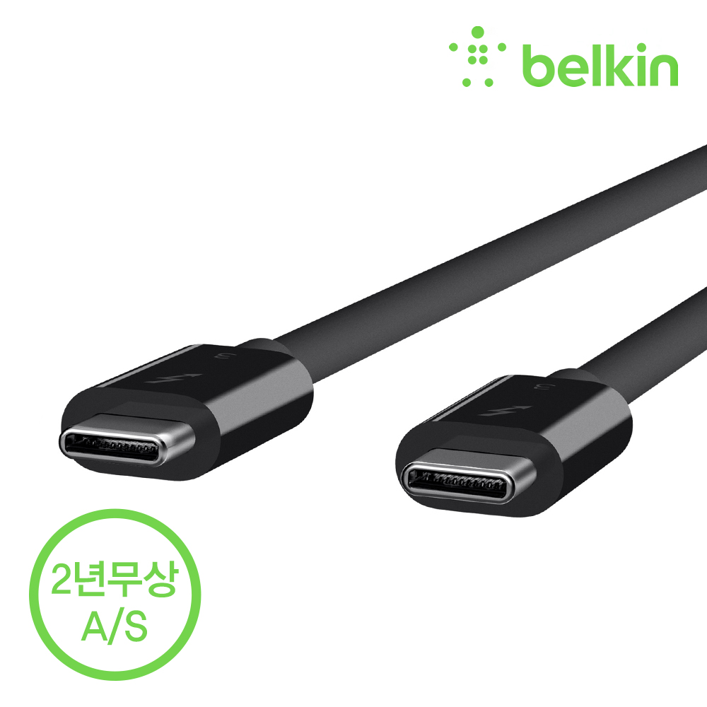 벨킨 USB C타입 썬더볼트3 케이블 0.8M F2CD084bt0.8M 아이맥 2021 100W 40Gbps 5K Ultra HD - 상세 이미지 2