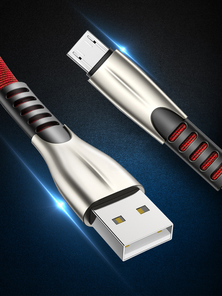 아이언 마이크로 5핀 메탈 USB 고속 충전케이블 50cm - 상세 이미지 3
