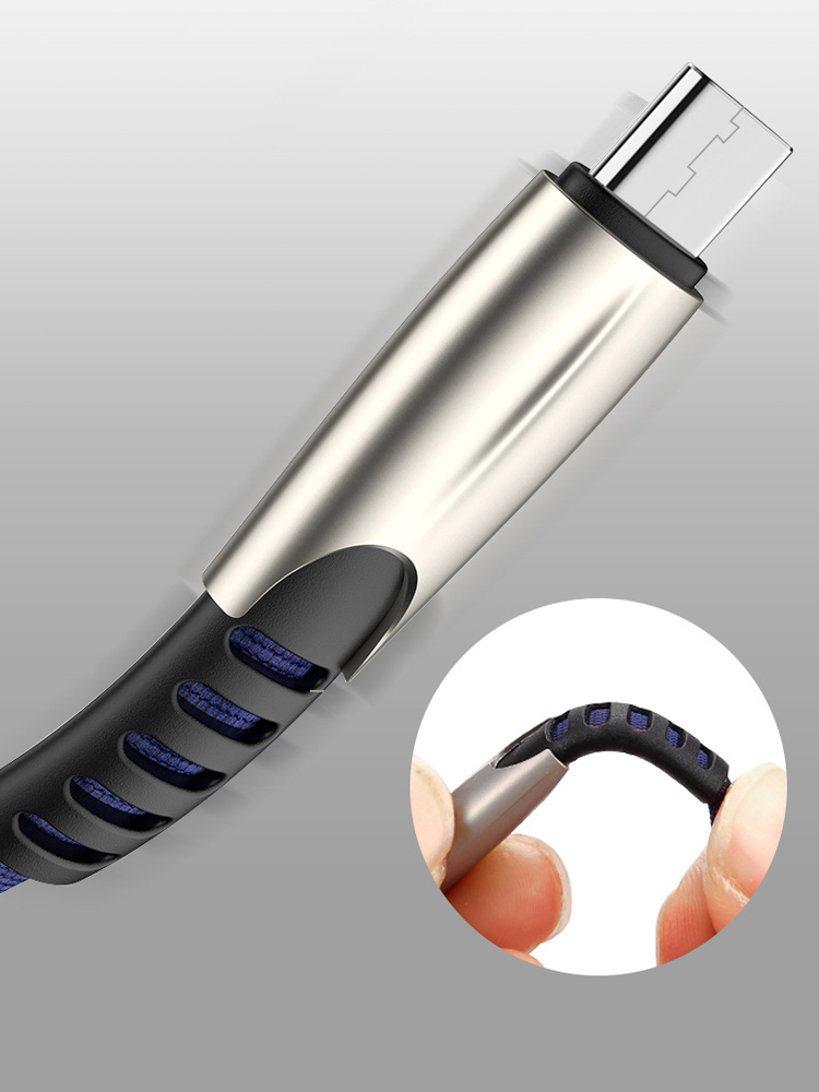 아이언 마이크로 5핀 메탈 USB 고속 충전케이블 50cm 이미지 7