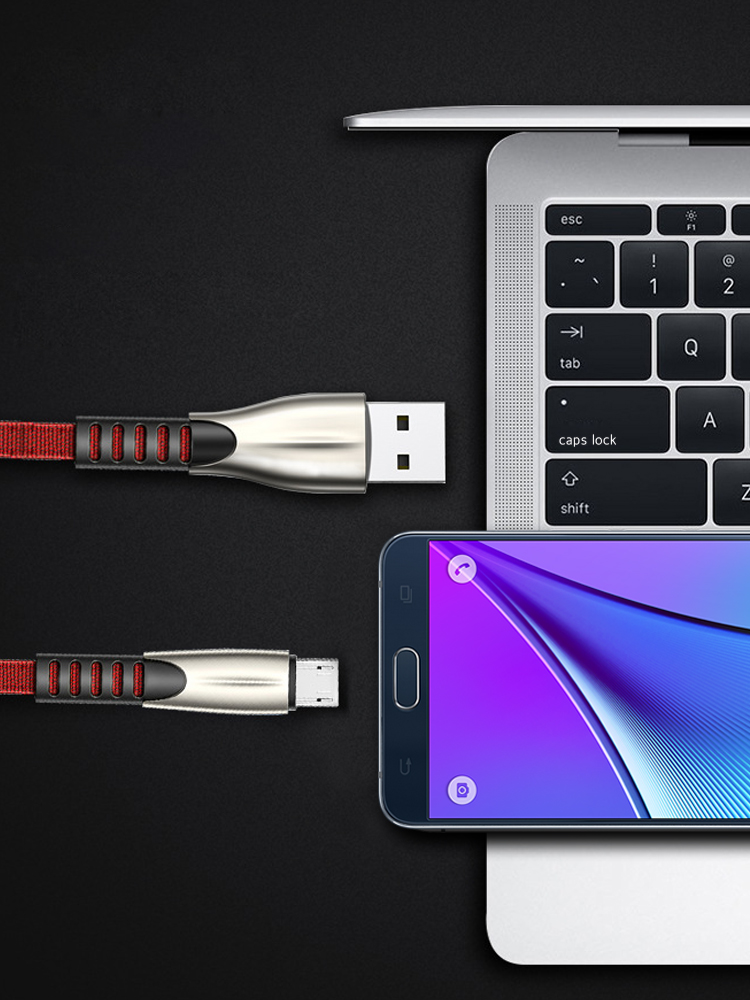 아이언 마이크로 5핀 메탈 USB 고속 충전케이블 50cm 이미지 8