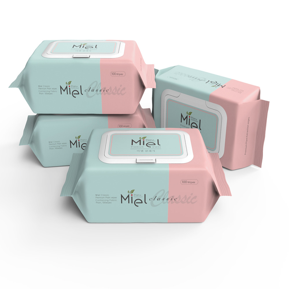 (무통장입금가능)미엘 클래식 아기물티슈 캡형 100매 10팩