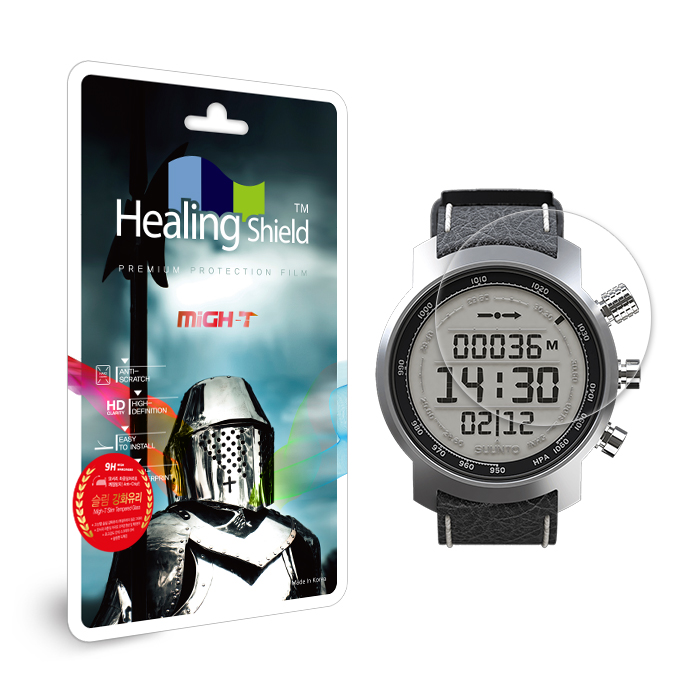 스마트워치 순토 엘레멘텀 테라 블랙 P레더 액정보호 시계 투명 강화유리필름1매