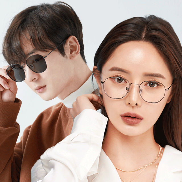 사각 큰 메탈 빅사이즈 대두 변색렌즈 선글라스 안경테