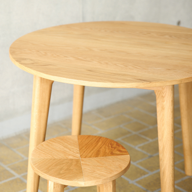 [오크 우드슬랩] 화이트오크 백참나무 OAK 화이트오크 원형 테이블 - 베이직