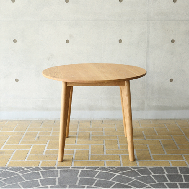 [오크 우드슬랩] 화이트오크 백참나무 OAK 화이트오크 원형 테이블 - 베이직