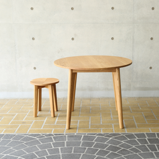 [오크 우드슬랩] 화이트오크 백참나무 OAK 화이트오크 원형 테이블 - 베이직