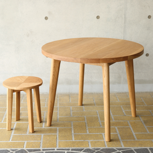 [오크 우드슬랩] 화이트오크 백참나무 OAK 화이트오크 원형 테이블 - 베이직