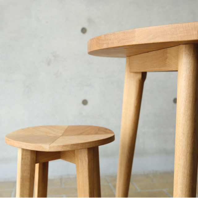 [오크 우드슬랩] 화이트오크 백참나무 OAK 화이트오크 원형 테이블 - 베이직