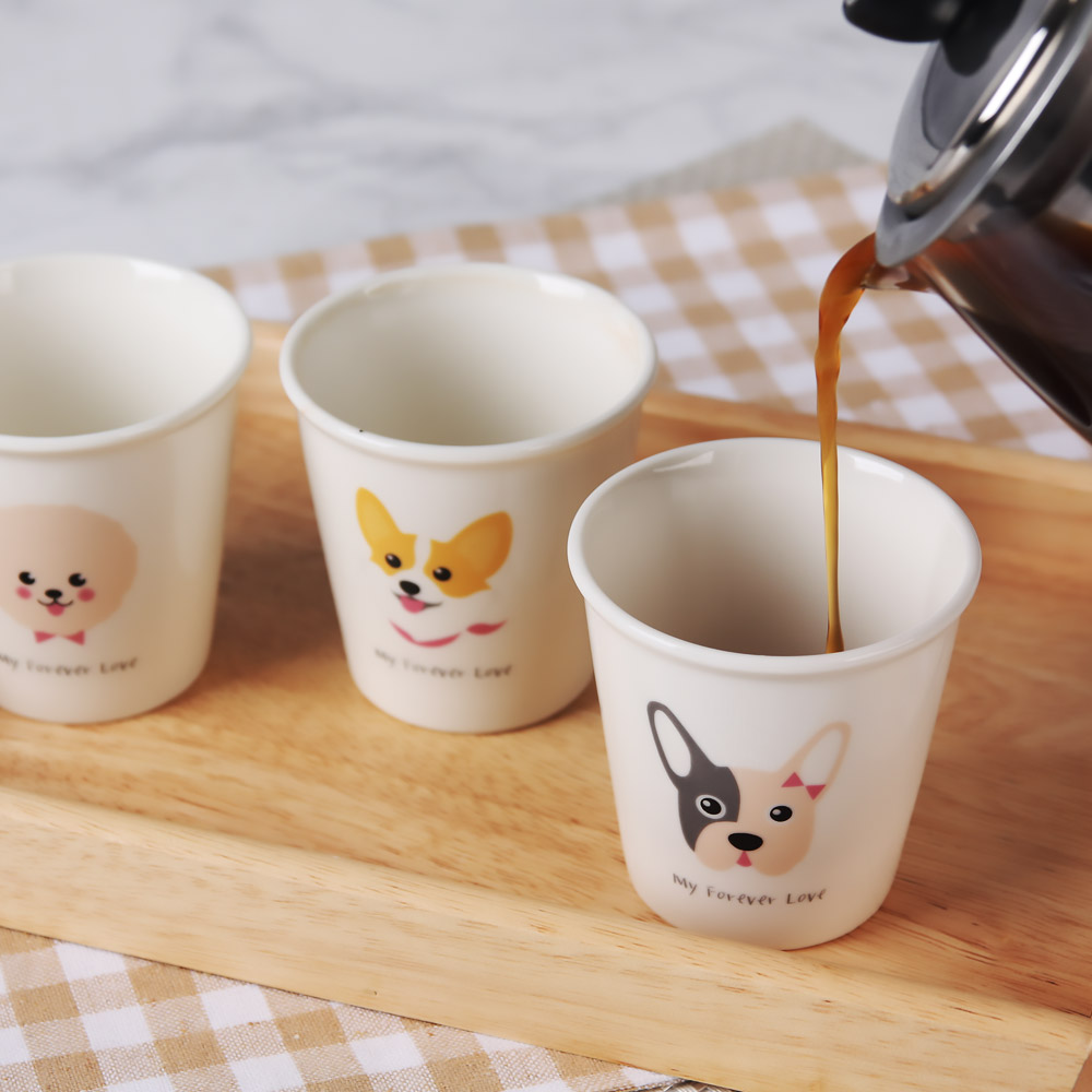 아트웨어 에코컵 도자기 머그컵 종이컵대용 미니 머그 3P 세트