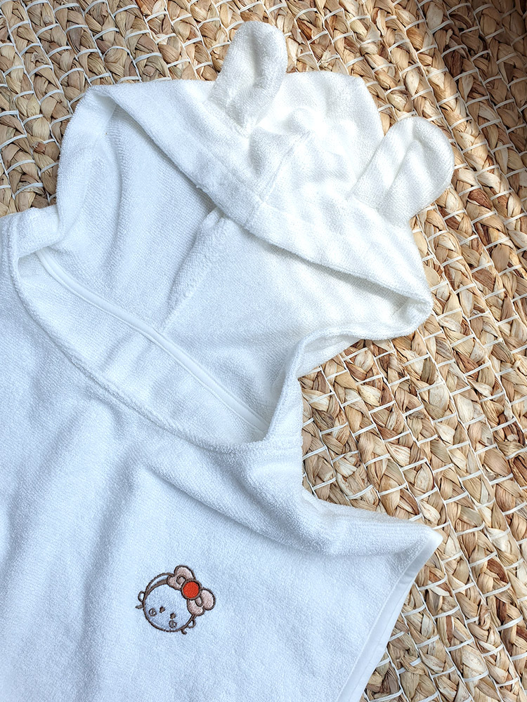 밤부 목욕 물놀이 유아비치가운 곰돌이 타올